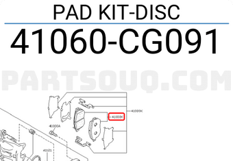 Nissan 41060CG091 PAD KIT-DISC