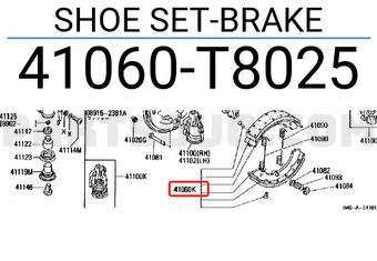 Nissan 41060T8025 SHOE SET-BRAKE