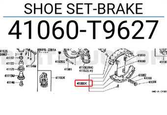 Nissan 41060T9627 SHOE SET-BRAKE