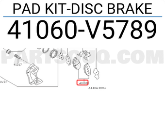 Nissan 41060V5789 PAD KIT-DISC BRAKE