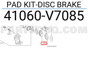 Nissan 41060V7085 PAD KIT-DISC BRAKE