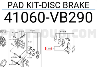 Nissan 41060VB290 PAD KIT-DISC BRAKE
