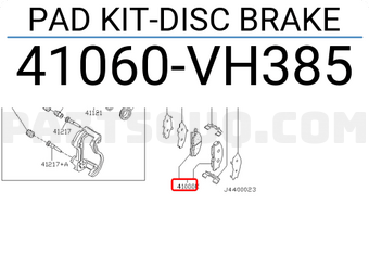 Nissan 41060VH385 PAD KIT-DISC BRAKE