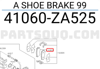 Nissan 41060ZA525 A SHOE BRAKE 99