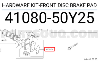 Nissan 4108050Y25 HARDWARE KIT-FRONT DISC BRAKE PAD