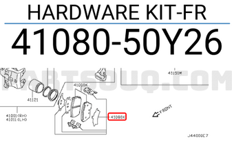 Nissan 4108050Y26 HARDWARE KIT-FR