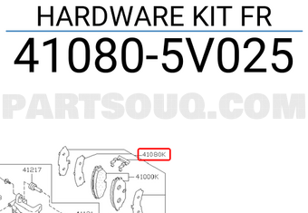 Nissan 410805V025 HARDWARE KIT FR