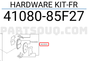 Nissan 4108085F27 HARDWARE KIT-FR