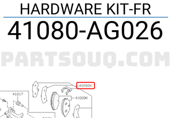 Nissan 41080AG026 HARDWARE KIT-FR