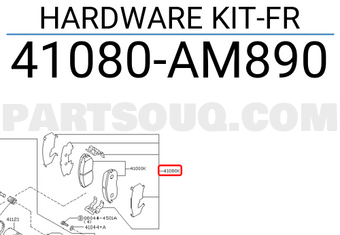 Nissan 41080AM890 HARDWARE KIT-FR