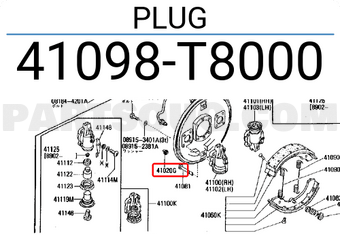 Nissan 41098T8000 PLUG