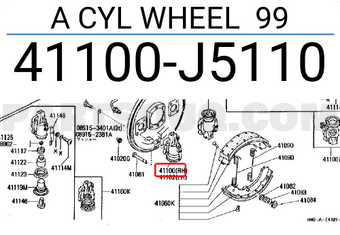 Nissan 41100J5110 A CYL WHEEL 99
