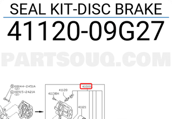 Nissan 4112009G27 SEAL KIT-DISC BRAKE