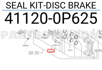Nissan 411200P625 SEAL KIT-DISC BRAKE