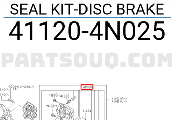 Nissan 411204N025 SEAL KIT-DISC BRAKE