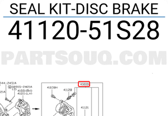 Nissan 4112051S28 SEAL KIT-DISC BRAKE