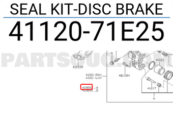 Nissan 4112071E25 SEAL KIT-DISC BRAKE