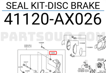 Nissan 41120AX026 SEAL KIT-DISC BRAKE