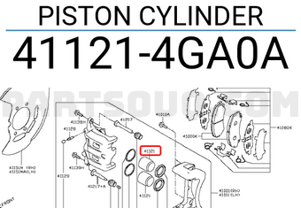 Nissan 411214GA0A PISTON CYLINDER