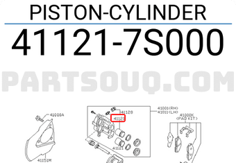 Nissan 411217S000 PISTON-CYLINDER