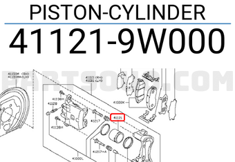 Nissan 411219W000 PISTON-CYLINDER