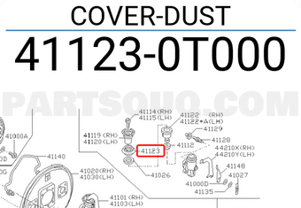 Nissan 411230T000 COVER-DUST
