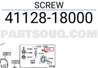 Nissan 4112818000 SCREW