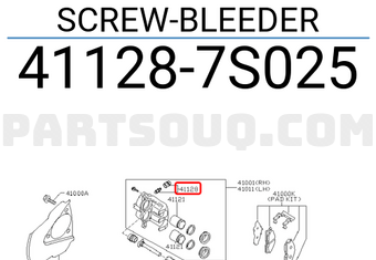Nissan 411287S025 SCREW-BLEEDER