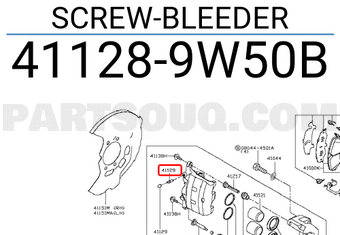 Nissan 411289W50B SCREW-BLEEDER