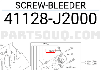 Nissan 41128J2000 SCREW-BLEEDER