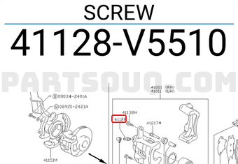 Nissan 41128V5510 SCREW