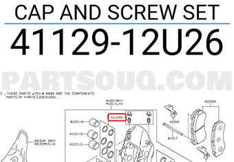 Nissan 4112912U26 CAP AND SCREW SET