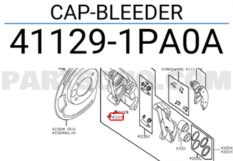 Nissan 411291PA0A CAP-BLEEDER