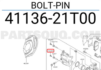 Nissan 4113621T00 BOLT-PIN