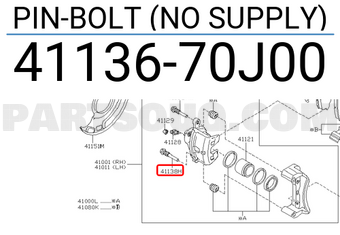Nissan 4113670J00 PIN-BOLT (NO SUPPLY)