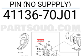 Nissan 4113670J01 PIN (NO SUPPPLY)