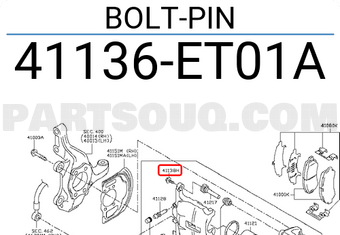 Nissan 41136ET01A BOLT-PIN