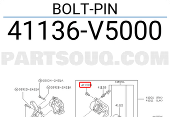 Nissan 41136V5000 BOLT-PIN