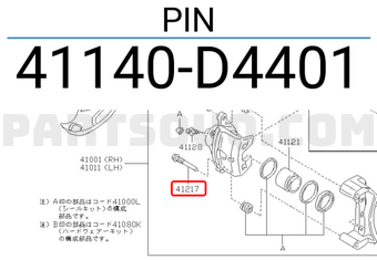 Nissan 41140D4401 PIN