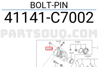 Nissan 41141C7002 BOLT-PIN