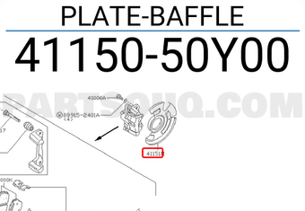 Nissan 4115050Y00 PLATE-BAFFLE