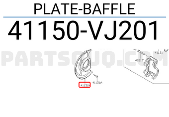 Nissan 41150VJ201 PLATE-BAFFLE