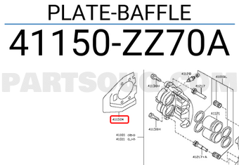 Nissan 41150ZZ70A PLATE-BAFFLE