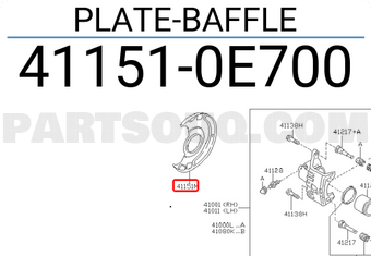 Nissan 411510E700 PLATE-BAFFLE