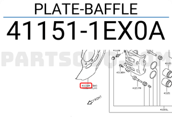 Nissan 411511EX0A PLATE-BAFFLE