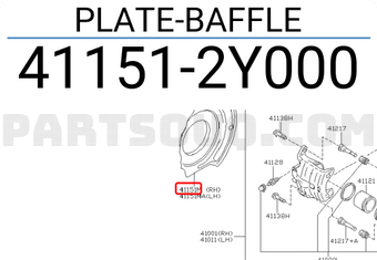 Nissan 411512Y000 PLATE-BAFFLE