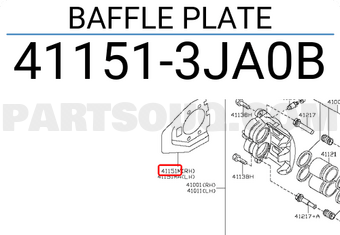 Nissan 411513JA0B BAFFLE PLATE