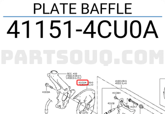 Nissan 411514CU0A PLATE BAFFLE