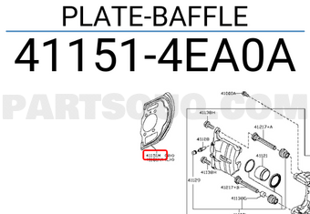 Nissan 411514EA0A PLATE-BAFFLE