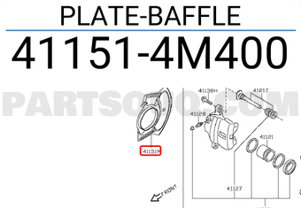 Nissan 411514M400 PLATE-BAFFLE